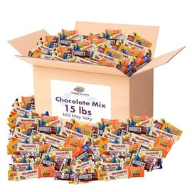 Chocolate Candy Variety Pack, Bulk Chocolate Candy Individually Wrapped, Perfect for Parties, Office Treats, and Holiday Celebrations (15 Pound)