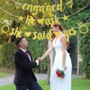 Engagement Party Banners Kit Pre-Strung, Engaged He Asked She Said