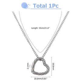 Hobbspring Ring Holder Necklace Stainless Steel Ring Holder Necklace Pendant for Women Ring Holder Necklace with Velvet Jewellery Bag for Wife Fiancée Nurse Gift, Stainless Steel