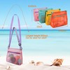 MUYIZI Beach Mesh Bag Beach Shell Bags for Holding Beach