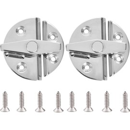 Boat Door Cabinet Hatch, 316 Stainless Steel Marine Door Latch Heavy Duty 2.16" (55mm) Round Turn Button Twist Catch Latch Marine Hardware Accessories for Door Cabinet (1)