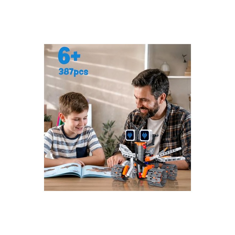 Smart Programmable Robot for Kids 8-12, 5-in-1 STEM Building Robot