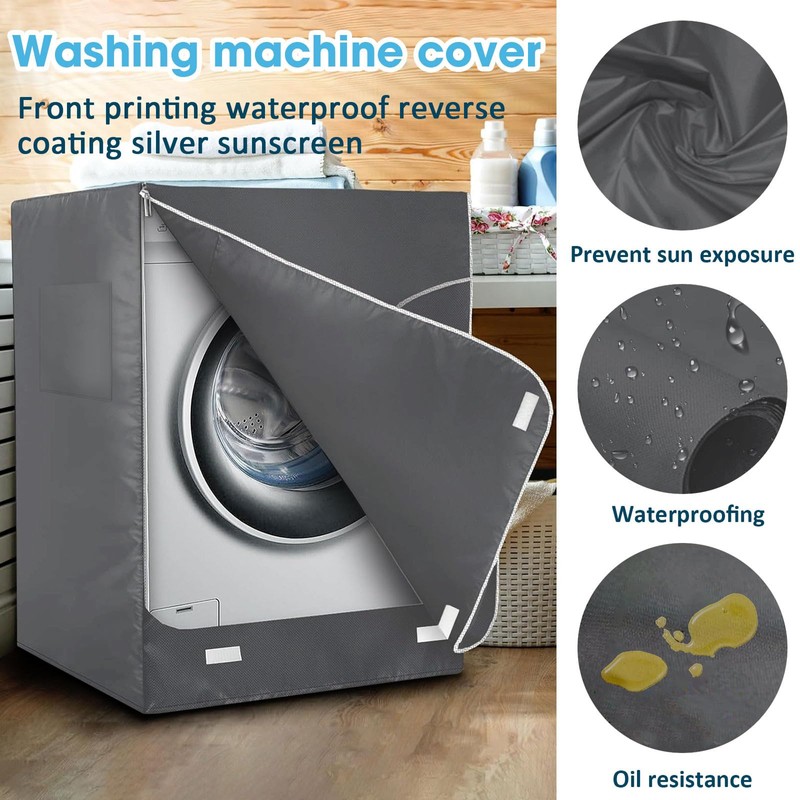 2 Pack Washer and Dryer Covers Dustproof Thickening Front-Loading Machine,Laundry