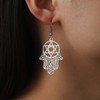 Hamsa Hand of Fatima Hexagram Earrings Star of David Evil