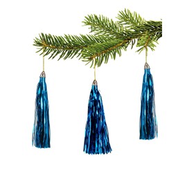 Lamettini Lametta Anhänger Christbaumschmuck Weihnachtsanhänger (50, Türkis)