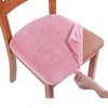 Homaxy Velvet Dining Chair Seat Covers Set of 6, Stretch