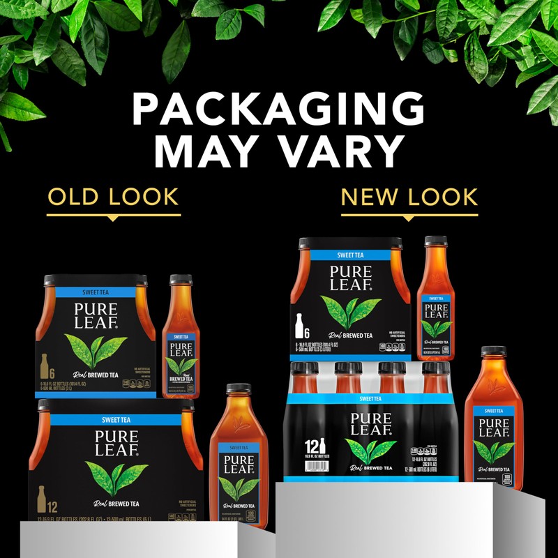 Pure Leaf Iced Tea, Sweet Tea, Real Brewed Tea, 18.5