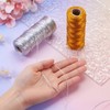Cheriswelry 2 Roll 1.5mm Embroidery Thread Gold Silver Metallic Thread