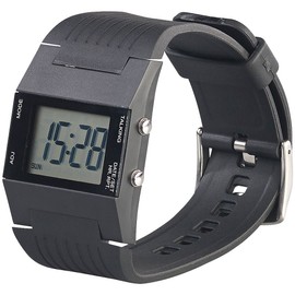 St. Leonhard Wrist Watch with Alarm Clock: Talking Men's Watch with Alarm Function (Watch with Alarm Function, Watch with Alarm Clock, Men's Watch Strap, Black), black, Minimal