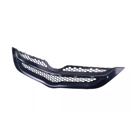 AMPLETHINK Grille Assembly Upper Black For 2007-2008 Toyota Yaris Sedan 4-Door TO1200294