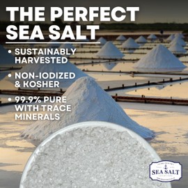 Sea Salt Superstore Kosher Sea Salt, Coarse Grain Kosher Salt, Coarse Salt Replacement for Table Salt, Non-Iodized & Natural Coarse Sea Salt for Grinder, 5 oz Bag, Sea Salt Superstore