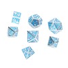 7pcs Polyhedral Dice Set Clear Number Metal Glossy Odorless Table