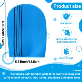 Tatuo 8 Pcs Korean Exfoliating Mitt Korean Scrub Mitt Asian Exfoliating Gloves 5.12 x 6.69 Inches Colorful Korean Body Scrub Washcloth for Smooth Cleaning Skin, Reducing Dirt and Grease