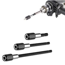 EZONEDEAL 3Pcs Drill Bit Extension,1/4 Inch Hex Shank Quick Release Bar Socket, Magnetic Socket Screwdriver Bit Holder 2.5" 4" 6" Extension Chuck Adapter for Screws,Drill, Handheld Driver