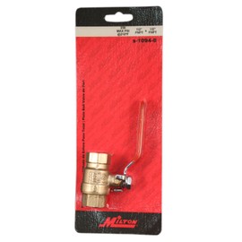 Milton (S-1094-8) 1/2" FNPT Full Port Heavy-Duty Brass Ball Valve