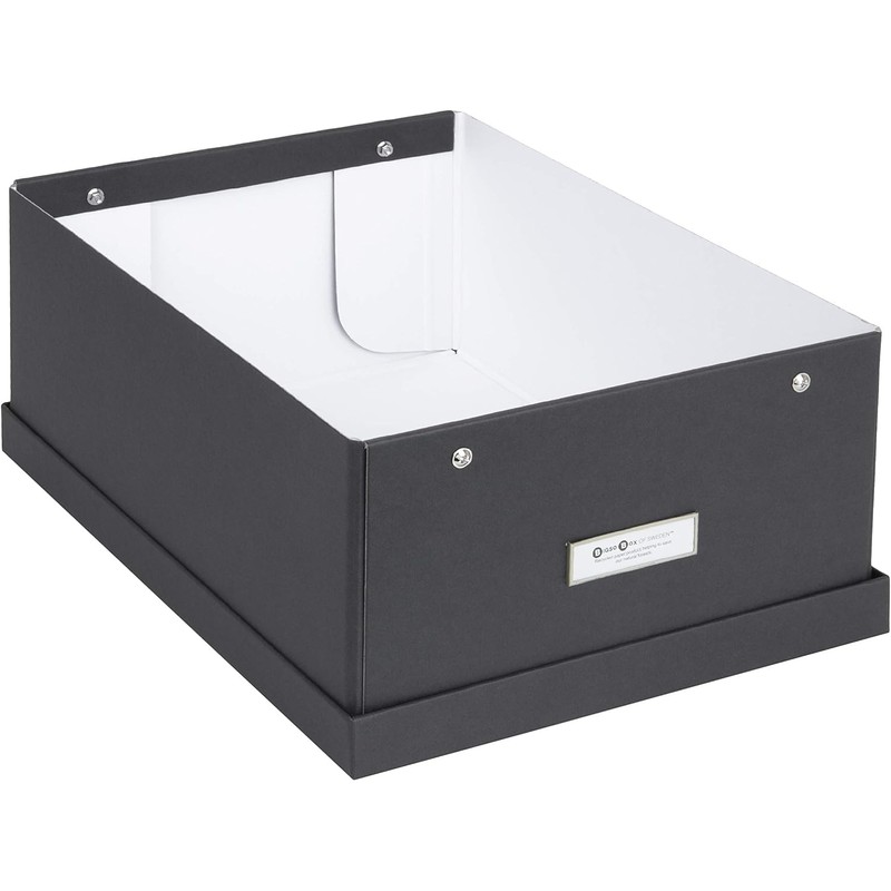 Bigso Box of Sweden Karin Collapsible Storage Box with Labelframe