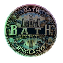 Bath England Holographic Souvenir Vinyl Decal Sticker 2-Inch