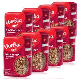 Uvelka Buckwheat Groats 800 Gram, Pack of 8