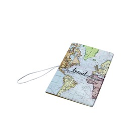ANKOMINA Creative PU Leather Travel Passport Cover Case Cute Dinosaur World Map Passport Card Holder Wallet Bag Travel Accessory for Women Men Kids