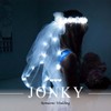 JONKY 2 Tier Led Bride Wedding Veil White Light up