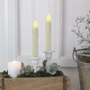 CVHOMEDECO. Real Wax Hand Dipped Battery Operated LED Timer Taper