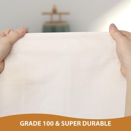 6 PCS Reusable Cheese Cloths for Straining, 20x20 Inch Hemmed Organic Cheesecloth, 100% Cotton Unbleached Cloth Strainer for Coffee Brewing Cooking, Baking, Juicing, Straining, Cheese Making