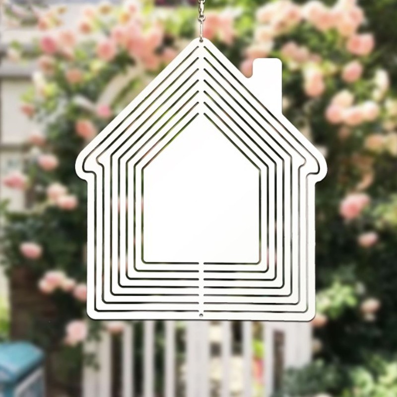 DIY Sublimation Metal Wind Spinner Hanging Blank Wind Chimes Garden