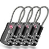 GIVERARE 4 Pack TSA Approved Luggage Locks, Combination Travel Cable