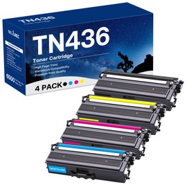 WEAREC TN436 Toner Cartridge Replacement Compatible for Brother TN 436 TN-436 TN433 TN431 for Brother HL-L8360CDW MFC-L8690CDW MFC-L8900CDW MFC-L8610CDW Printer (Black Cyan Magenta Yellow, 4Pack)