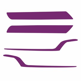 TOMALL 2 Pair Headlight Fog Light Vinyl Films Smoke Tint Compatible with Honda 10th Gen Accord 2018-2023 Light Transmission Tint Wrap Exterior Self-Adhesive Sticker Decorations Trim (Purple)