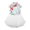 Mud Kingdom Little Girls Short Sleeve Tutu Dresses Princess Chinese