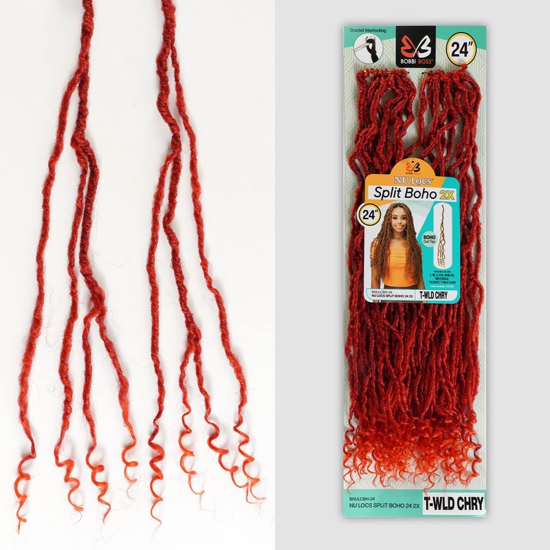 BOBBI BOSS Crochet Braids Nu Locs 2X Split Boho 24"