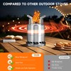 Portable Table Top Fire Pit, Smokeless Stainless Steel Firepit, Safe