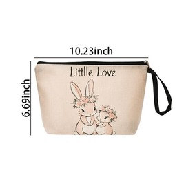 Bunny Makeup Bag Easter Cosmetic Bags for Women Mothers Day Rabbit Lover Gifts