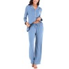 Aamikast Women Button Up Pajama Sets Long Sleeve Sleepwear Pj