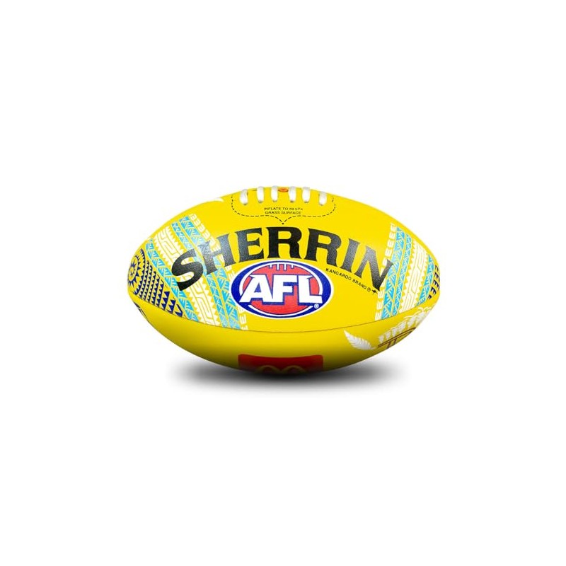 Sherrin AFL Footy 2024 SDNR Leather Replica Game Football Size