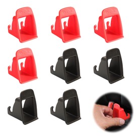 FAINCA Isofix Adaptor, Black/Red Isofix Insertion Aid, Guide Groove for Child Seat, Isofix Insertion Aid, for Car Seats, Universal Tool, Mounting Systems for Car Seats, Pack of 8