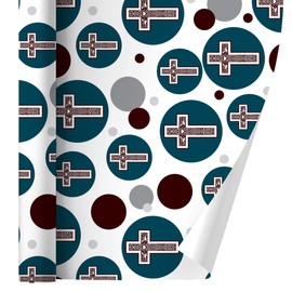 GRAPHICS & MORE Cross with Heart Christianity Gift Wrap Wrapping Paper Roll