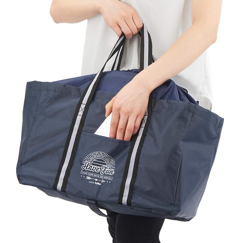 tone BE-03 Folding Cash Register Bag, Navy, Size: Approx. W40,