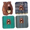 ORFOFE Brass Wood Bear Doorbell Magnetic Chime Entryway Bell Attractive