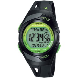 Casio Collection Sports Running Wristwatch STR-300 Series, black/green, Newest model