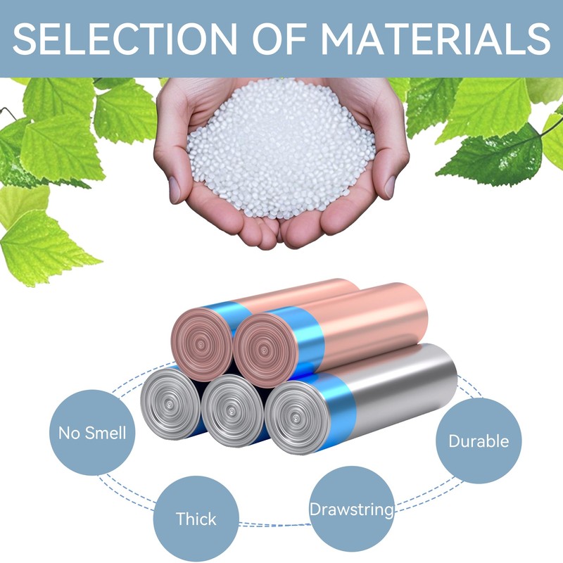 LJIACLEA Small Drawstring Trash Bags 2.6 Gallon Bathroom Garbage Bag