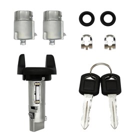 Ignition Switch Lock Cylinder and Door Lock Cylinder Set with Keys Fit for Chevy GMC C/K Pickup Tahoe Yukon Suburban 1995 1996 1997 Car Auto Ignition Key Switch Lock Cylinder Replace# 702671 702674