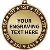 2.75" 1st Place Perimeter Engraving Medal Award with Neck Ribbon,