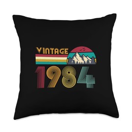 41th Birthday Gift 41 Years Old Men Women Retro Vintage 1984 Throw Pillow