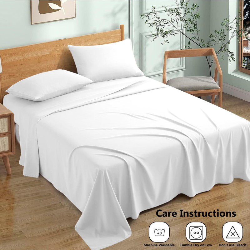 My Home Store Premium Soft Single Flat Sheet 100% Egyptian
