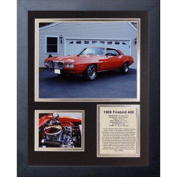 Legends Never Die 1969 Pontiac Firebird 400 Framed Photo Collage, 11" x 14"