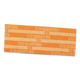 MMF Industries Products - MMF Industries - Pop-Open Flat Paper Coin Wrappers, Quarters, $10, 1000 Wrappers/Box - Sold As 1 Box - Color-coded. - "Pop-open” feature. - Can be filled by hand or machine.