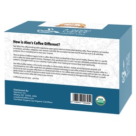 Alex's Low Acid Organic Coffee K-Cups (12 Servings) - Half Caff
