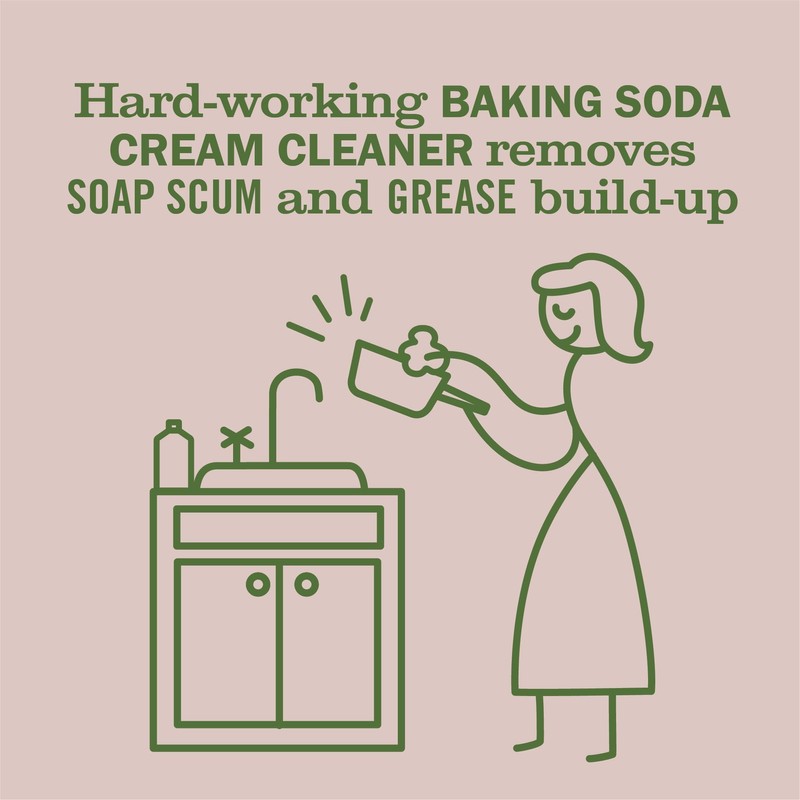 MRS. MEYER'S CLEAN DAY Baking Soda Cream Cleaner, Cuts Grease,